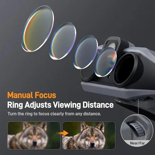 Miniatura 6 de Teslong Gafas de visión nocturna para adultos, binoculares de visión nocturna, luz de estrellas, a todo color, gafas infrarrojas con pantalla de 3