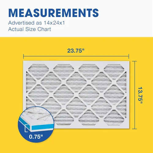 Miniatura 4 de Aerostar MERV 8 14 x 24 x 1 – 4 unidades – Filtros plisados para HVAC, horno y aire acondicionado – Elimina el polvo, la pelusa, el moho y el polen