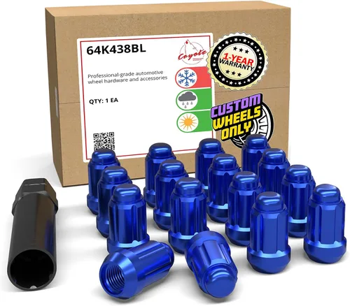 Miniatura 11 de Wheel Accessories Parts 16 tuercas de rosca M10x1.25 Bulge Bellota de 1.26 pulgadas de largo, color negro, hexagonal de 0.551 in para Artic Cat