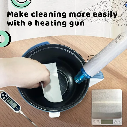 Miniatura 7 de Kit de olla de fusión de cera con derretidor de cera eléctrico, kit de suministros de fabricación de velas profesional con escala digital