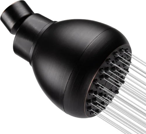 Miniatura 8 de Aisoso Cabezal de ducha de alta presión de 3 pulgadas, antifugas, antiobstrucción, alcachofa de ducha fija cromada con junta de bola giratoria