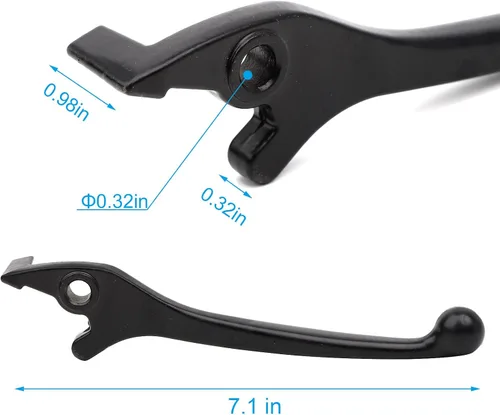 Miniatura 3 de mokuo Pit Dirt Bike - Palanca de freno de disco derecho negro para GY6 chino GY6 50cc 70cc 125cc 150cc motocicleta scooter ciclomotor mini piezas