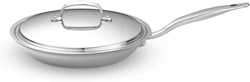 Miniatura 10 de Heritage Steel Sartén de 10.5 pulgadas, fabricada en Estados Unidos, sartén 316Ti reforzada con titanio con mango que se mantiene fresco, sartén