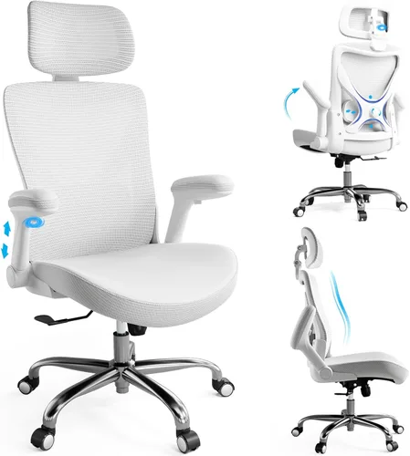 Miniatura 20 de Ergalithic Silla de Oficina Ergonómica para Hogar y Computadora - Silla X en Forma de Malla con Cuero PU y Soporte Lumbar Ajustable - Silla