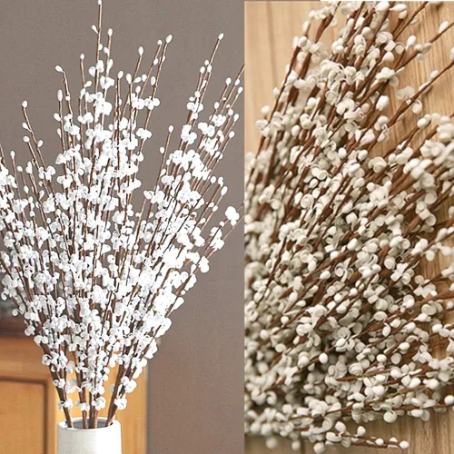 Miniatura 23 de Wootkey 10 Piezas Flores Artificiales de Jazmín de 29.5" de Largo Flores Falsas Ramas Secas para el Día de la Madre Hogar Oficina Bricolaje Arte
