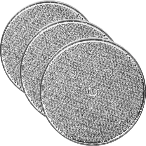 Calvana - Filtros de grasa de aluminio de 9-1/2 pulgadas redondos x 3/32 pulgadas con orificio central, filtro de campana extractora, reemplazo de