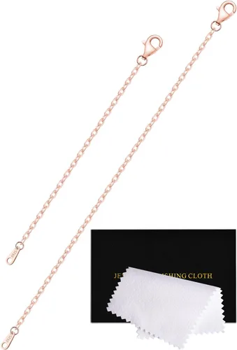 Miniatura 17 de Extensores de cadena dorada para collares, extensiones de pulsera de plata de ley, extensor de collar dorado para mujer, juego de 3 piezas, 1, 2, 3
