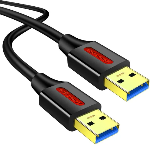 Cable USB 3.0 A a A macho de 1 pie, USB tipo A macho a macho, cable USB 3.0 de doble extremo USB para disco duro, cámaras, enfriador de laptop,