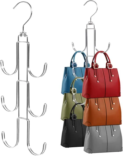 Organizador para colgar bolsos para armario, paquete de 2 organizadores de almacenamiento de bolsos, soporte para colgar bolsos para organizar el