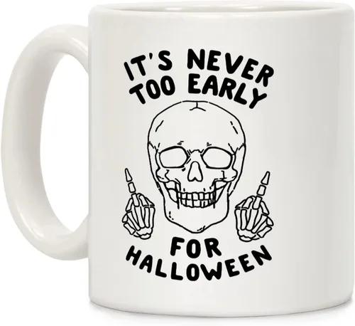 Miniatura 66 de LookHUMAN Taza de Café de Halloween – Halloween Is Meowgical Tazas, Taza de Café Espeluznante Idea de Regalos de Taza, 15 Onzas 10-Blanco