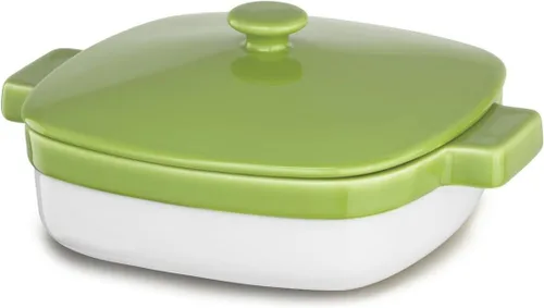 Miniatura 4 de KitchenAid Streamline Ceramic - Cazuela para hornear de 1.9 cuartos de galón, color rojo imperio