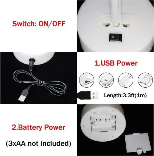 Miniatura 5 de Luces LED de murciélago de neón moradas, letreros de neón en forma de murciélago, luces nocturnas a pilas, lámpara de mesa de escritorio