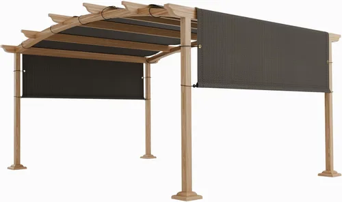 TANG Toldo de Repuesto para Cubierta de Sombra de Pérgola de 10'x12', Toldo para Patio Terraza Parasol, Tela de Sombra Universal con Ojales para