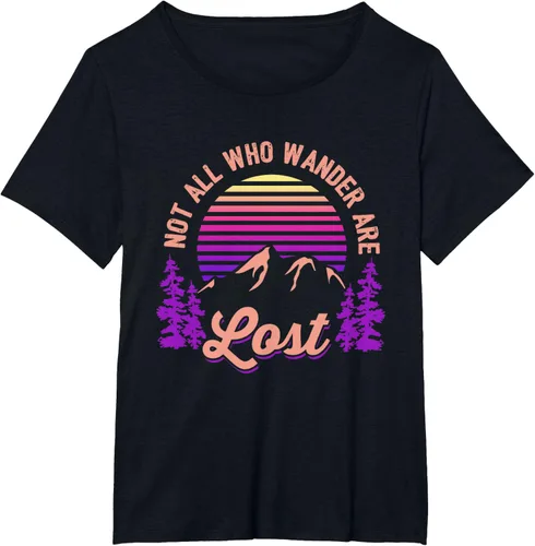 Miniatura 74 de Not All Who Wander Are Lost Vintage Mountains - Camiseta de senderismo, Negro, S