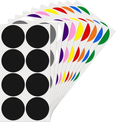 Etiquetas autoadhesivas de 10 colores de puntos de 2 pulgadas, etiquetas adhesivas de codificación de colores, impermeables, pequeñas etiquetas