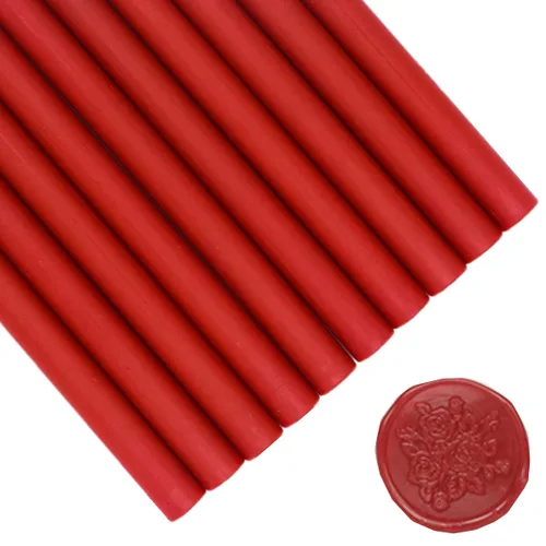 Miniatura 10 de Varillas de sellado de cera de bronce, 10 varillas de sellado de cera para pistola de pegamento para sello de cera, palos de sellado de cera