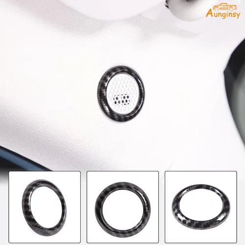 Miniatura 6 de Cubierta de micrófono para techo de automóvil, compatible con Ford Maverick 2022-2024, altavoz interior de techo de automóvil, cubierta de marco