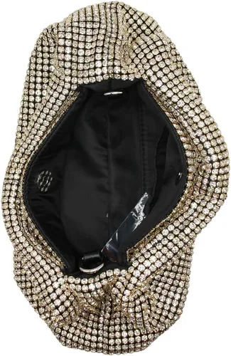 Miniatura 5 de UMREN Bolso de mano anudado con purpurina completa para mujer, con diamantes de imitación de cristal, bolso cruzado de noche con diamantes