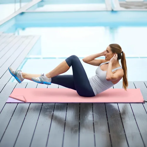 Miniatura 7 de Paquete de 2 toallas de yoga caliente, toallas de microfibra suave súper absorbentes, para esterilla de yoga, tamaño de esterilla, toalla de yoga