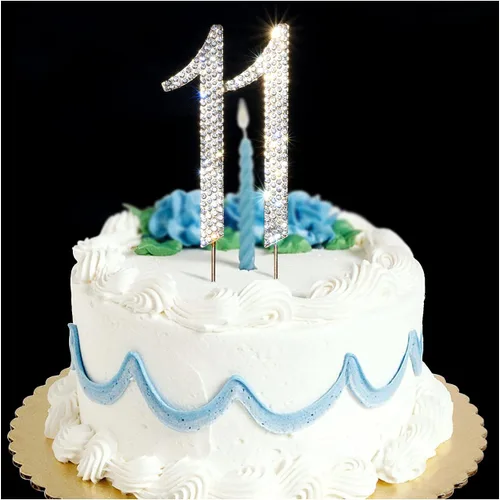 Miniatura 16 de 50 decoraciones para tartas Gemas de diamantes de imitación brillantes de alta calidad Ideas de decoración de fiesta de cumpleaños 50 o Oro
