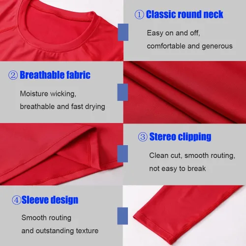 Miniatura 3 de Camiseta de compresión atlética para hombre, para entrenamiento, correr, manga larga, capa base fresca y seca, camiseta deportiva activa
