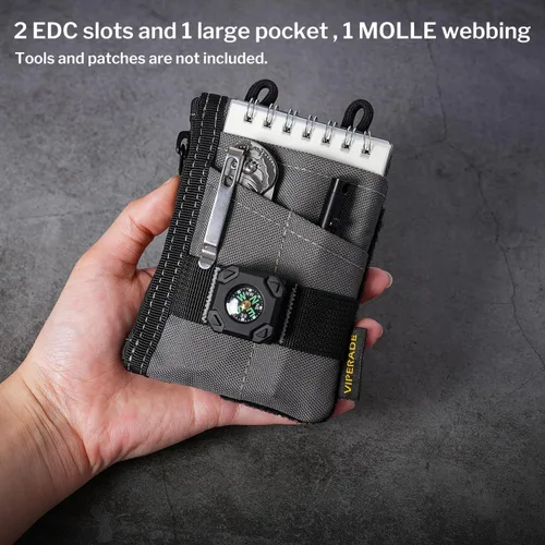 Miniatura 3 de VIPERADE VE18-S Bolsa pequeña EDC, organizador de bolsillo EDC mini para hombres, organizador de bolsillo EDC, bolsa multiherramienta con 3 ranuras