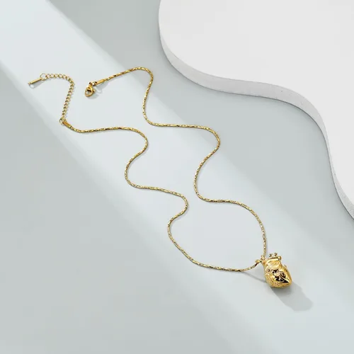 Miniatura 14 de Imrsanl Collar con colgante de joyería de cremación para cenizas – Collar anatómico de urna de corazón para cenizas – Medallones conmemorativos