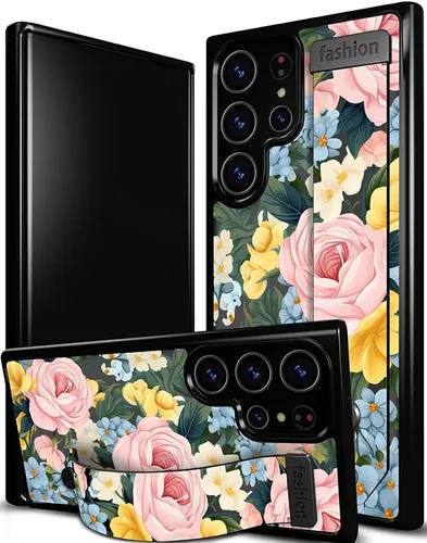 Miniatura 63 de Compatible para Samsung Galaxy S23 Funda Bonita con Correa Soporte Dedo Kickstand, Fundas de Silicona Geniales de Diseñador Funda Cover - Mariposa