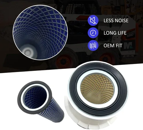 Miniatura 3 de 6598492 y 6598362 Kit de filtro de aire exterior y filtro interior para cargadores y excavadoras Bobcat 641 741 7753 843 1213 S130 T140 1600 325