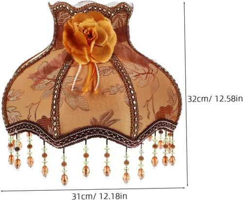 Miniatura 2 de Lurrose Pantalla de lámpara victoriana, pantalla de campana, estilo victoriano, lámpara de mesa antigua para sala de estar y dormitorio