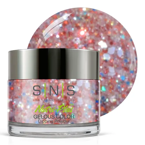 Miniatura 11 de SNS Polvo de inmersión de uñas, polvo de inmersión de color geloso – Alaskan Cruise (gris metálico/plateado, brillante) – Color de uñas de larga