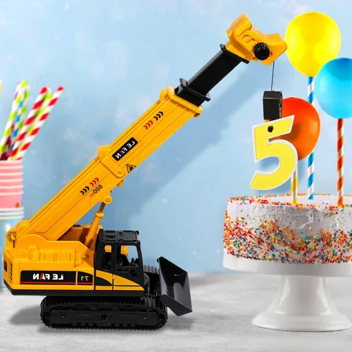 Miniatura 6 de RAYNAG Juego de 16 Piezas de Vehículos para Decoración de Pastel de Construcción, Decoración de Pastel de Construcción, Suministros para Fiesta
