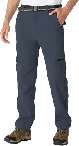Miniatura 6 de TBMPOY Men's Snow Ski Waterproof Softshell Snowboard Pants Outdoor Hiking Fleece Lined Wear Resistant Windproof