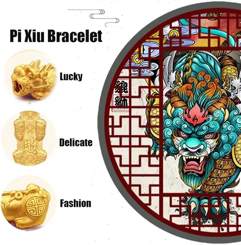Miniatura 4 de SOOWOOT Feng Shui Pulsera Collar-Pi Xiu Negro Obsidian Riqueza Pulsera de Buena Suerte Pi Yao Attract Wealth Money Collar Set para Mujeres Hombres