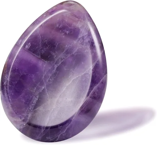 Miniatura 13 de Jovivi Piedra de preocupación del pulgar para la ansiedad, 7 cristales de chakra, piedras curativas ovaladas, piedra de palma pulida, cristal