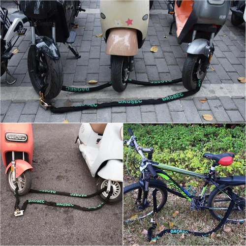 Miniatura 7 de Cadena de máxima seguridad de 10 pies – Acero de boro endurecido de 3/8 pulgadas (0.354 in) – Resistente antirrobo para motocicleta, bicicleta, ATV