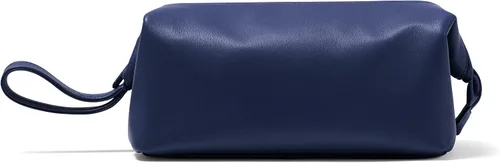 Miniatura 9 de Leatherology Neceser enmarcado – Kit de cuero Dopp con apertura de boca ancha, forro resistente al agua y compartimentos con cremallera, Coñac