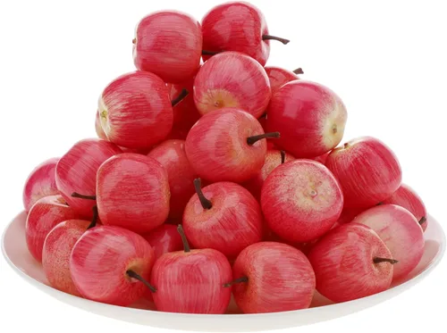 Gresorth 30pcs Mini Artificial Rosa Manzana Decoración Falsa Fruta Modelo Para El Hogar Fiesta Cocina Exhibición - 1.4 in Manzana rosa
