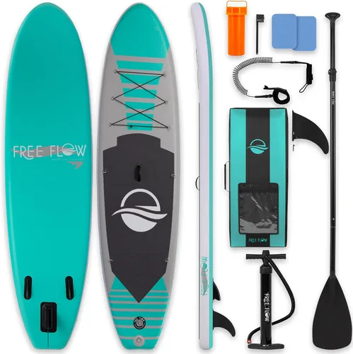 SereneLife Tabla de remo inflable de 10 pies 6 pulgadas con accesorios de SUP de alta calidad, diseño estable de 32 pulgadas de ancho con