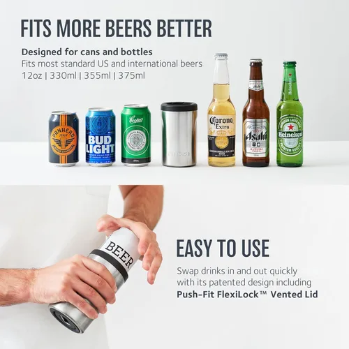 Miniatura 3 de Huski Enfriador de cerveza 2.0 Nuevo Soporte para latas y botellas Acero inoxidable de grado marino con triple aislamiento Abridor 3 en 1