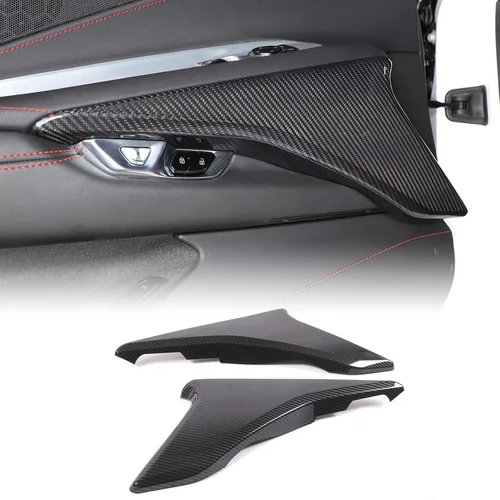Miniatura 19 de CHEAYAR Funda de cargador de teléfono con patrón de fibra de carbono compatible con Chevrolet Corvette C8 2020-2023, funda de carga inalámbrica