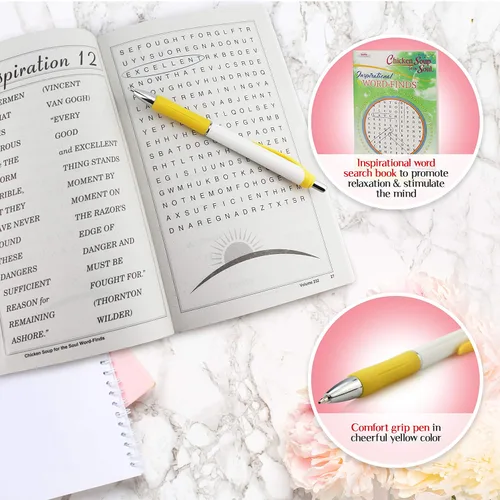 Miniatura 4 de Caja de regalo “Get Well” (“Mejórate pronto”), incluye manta de lujo, té, sopa de pollo y libro con juegos de palabras, regalos para mujeres