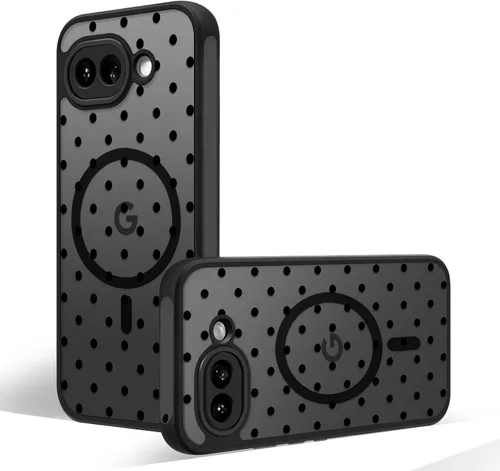 Miniatura 11 de Funda magnética para Google Pixel 10A [Compatible con MagSafe] Funda con patrón floral de flores negras para mujeres y niñas, con borde de TPU Rama