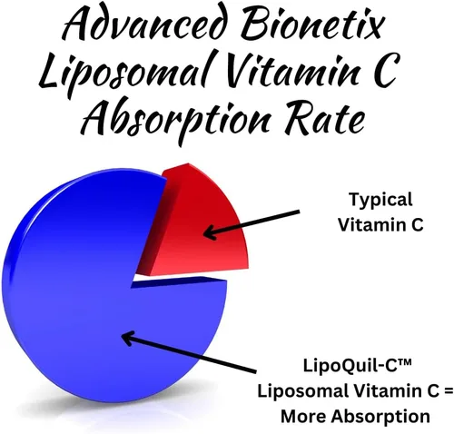 Miniatura 4 de Advanced Bionetix Suplemento de vitamina C liposomal Tecnología de absorción mejorada LipoQuil-C 120 cápsulas 1000 mg de alta dosis soluble