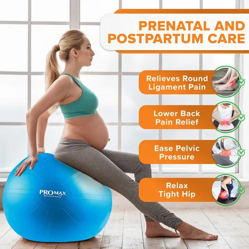 Miniatura 2 de SmarterLife PRO MAX - Pelota de entrenamiento para fitness, yoga, equilibrio, estabilidad o parto para embarazo y parto, ideal como silla de pelota