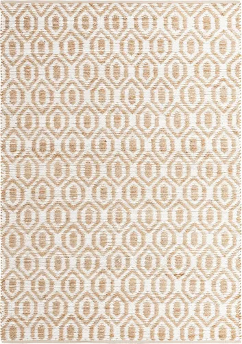 Miniatura 3 de Unique Loom Chindi Jute Collection - Alfombra rectangular de 7 pies 1 pulgada x 10 pies, color blanco y natural blanco (White/Natural)