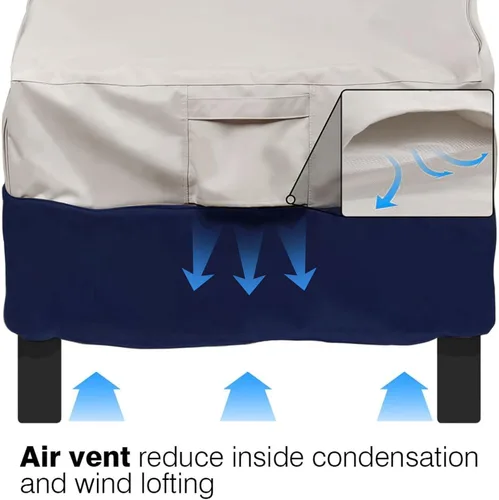Miniatura 5 de Vailge Fundas para sillas de patio, fundas para asiento profundo de salón, resistentes e impermeables, fundas para muebles de patio al aire libre