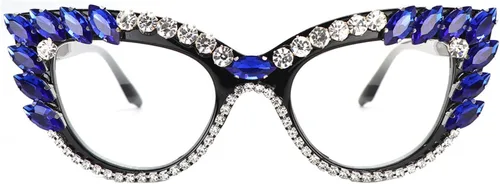 Miniatura 6 de helena Gafas de lectura bifocales con marco de diamantes de imitación fotocromáticos de transición al aire libre para mujeres con estilo ojo de gato