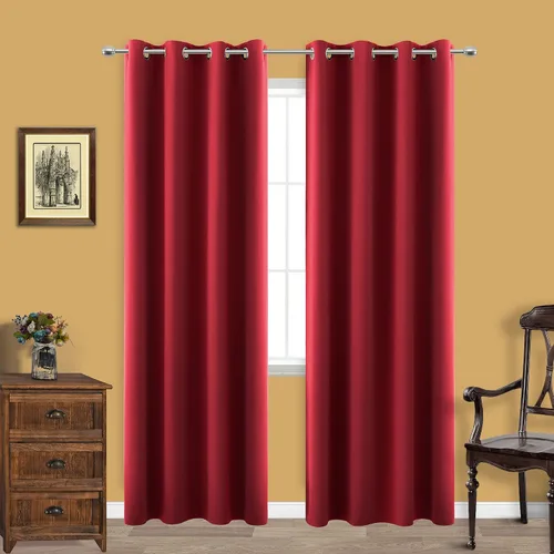 Miniatura 183 de Cortinas opacas de 72 pulgadas extra anchas para dormitorio, puerta corrediza de vidrio y patio, 2 paneles con ojales para oscurecer ventana grande