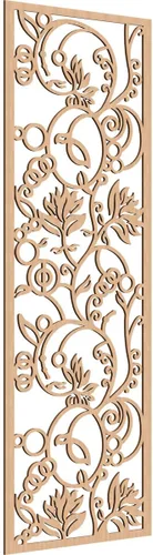 Miniatura 153 de 9 3/8"W x 24 3/8"H x 1/4"T Caspio Decorativos Paneles De Pared De Madera De Calado, Roble Rojo rojo (Red Oak)